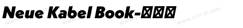 Neue Kabel Book字体转换